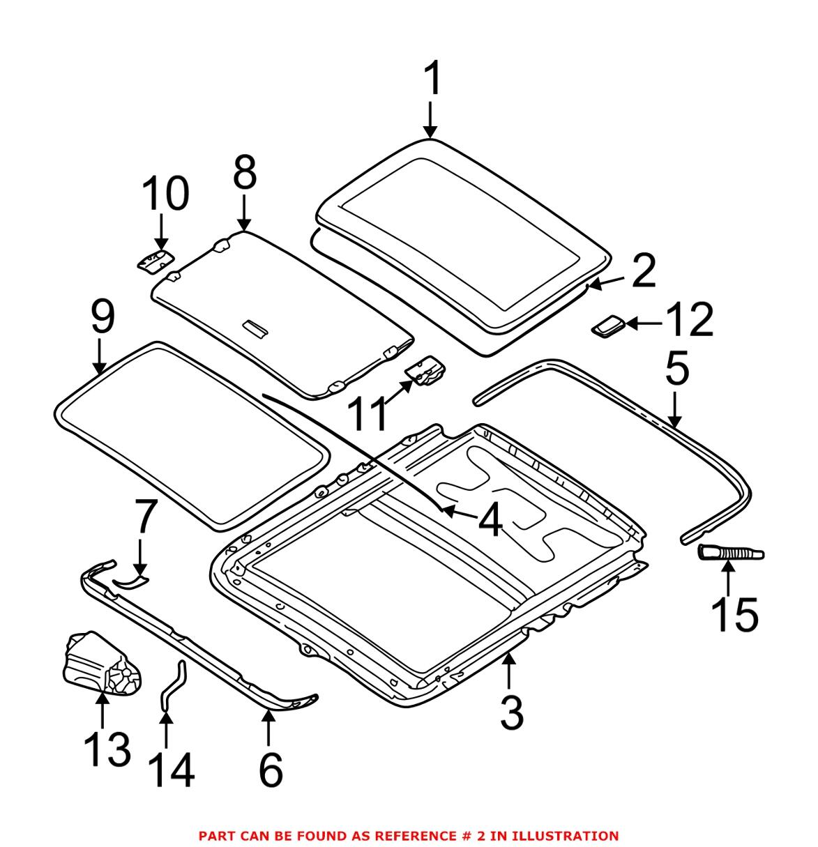 BMW Sunroof Seal 54138218001